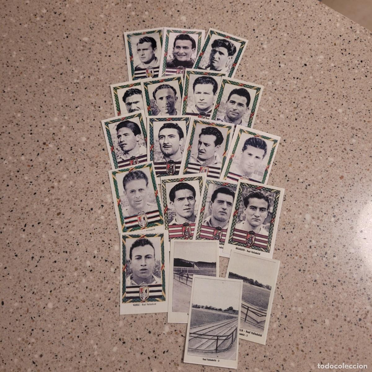 Cromos de F&uacute;tbol: REAL VALLADOLID EQUIPO COMPLETO FUTBOL 54 RUIZ ROMERO 1953-54. LEER COMENTARIOS