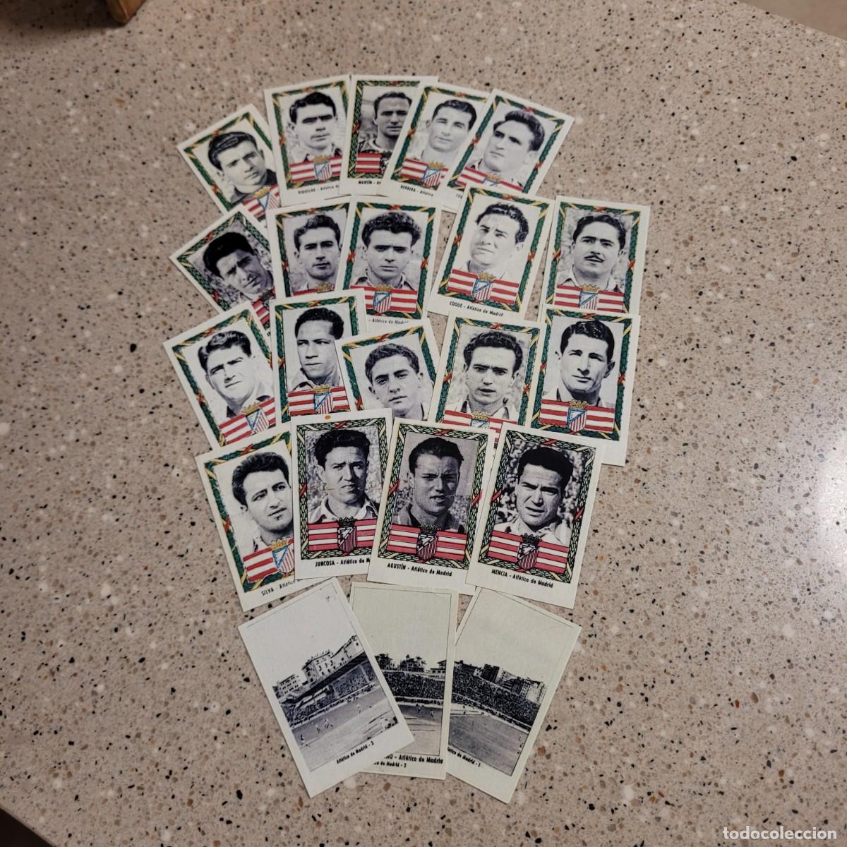 Cromos de F&uacute;tbol: ATLETICO MADRID EQUIPO COMPLETO FUTBOL 54 RUIZ ROMERO 1953-54. LEER COMENTARIOS