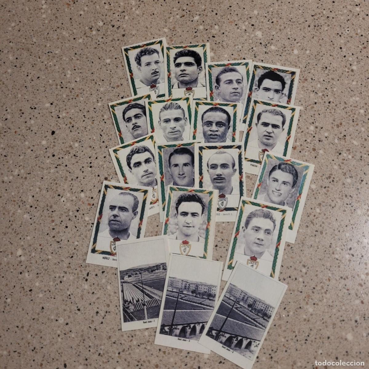Fu&szlig;ball-Sticker: REAL JAEN EQUIPO COMPLETO FUTBOL 54 RUIZ ROMERO 1953-54. LEER COMENTARIOS