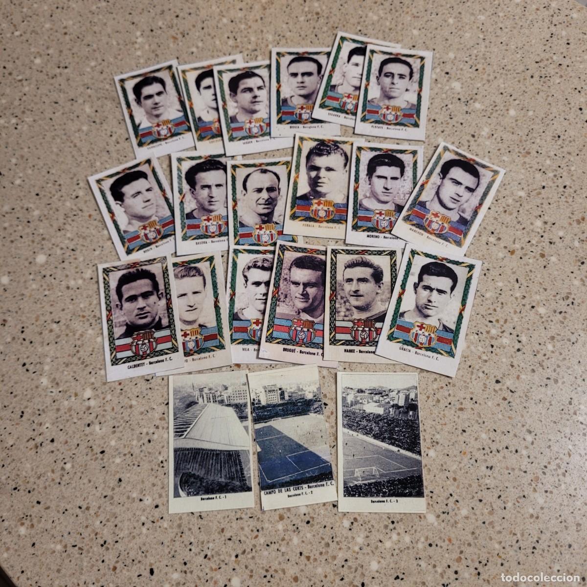 Fu&szlig;ball-Sticker: BARCELONA EQUIPO COMPLETO FUTBOL 54 RUIZ ROMERO 1953-54. LEER COMENTARIOS