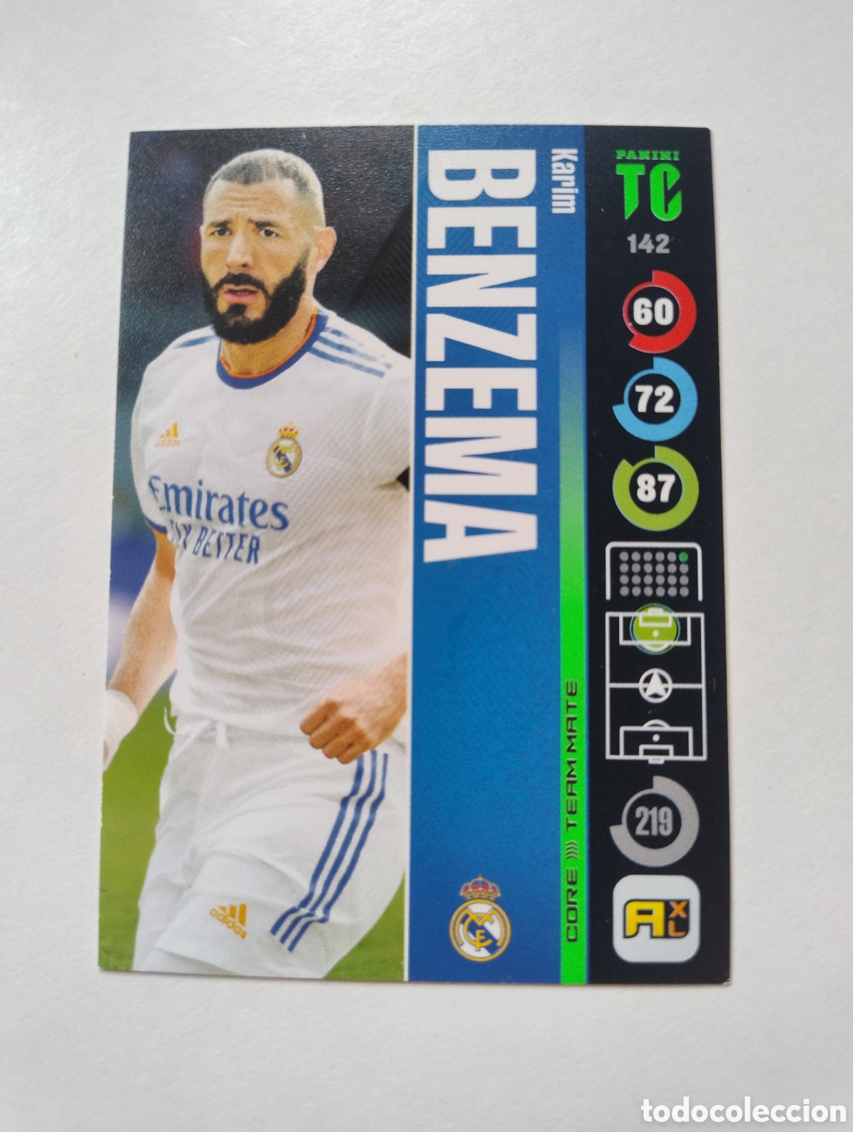 Cromos de F&uacute;tbol: 142 - Benzema - Real Madrid - Panini Top Class 2022