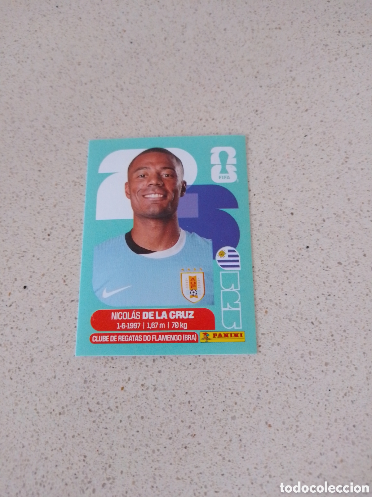 Cromos de F&uacute;tbol: CROMO N&Uacute;MERO 15 DE LA CRUZ URUGUAY. MUNDIAL 2026 PANINI.