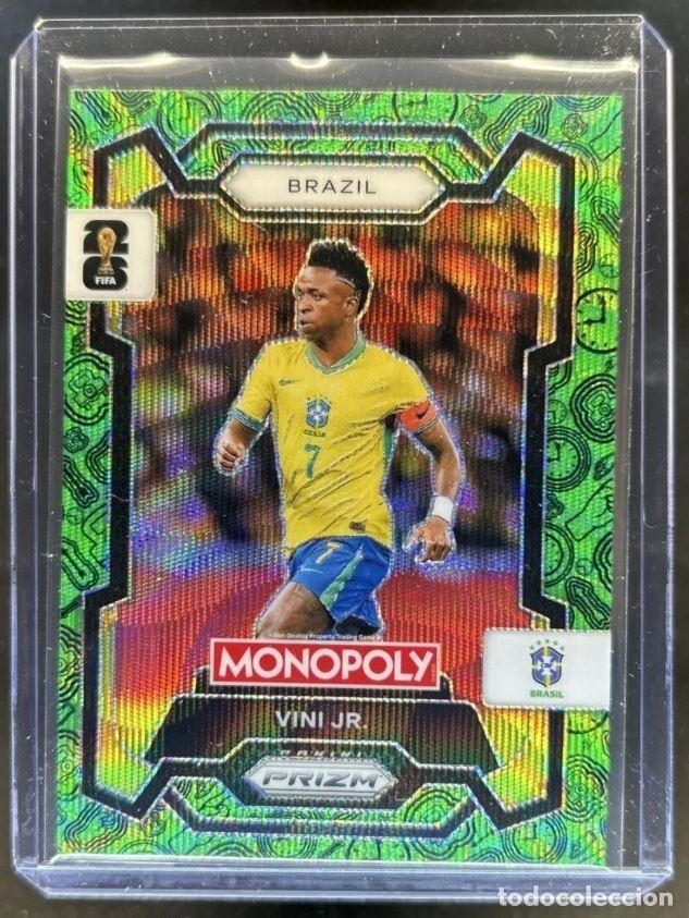 Cromos de F&uacute;tbol: 2026 Panini Prizm Monopoly FIFA World Cup ⚽️Vini Jr #14 Green Four Corners Prizm
