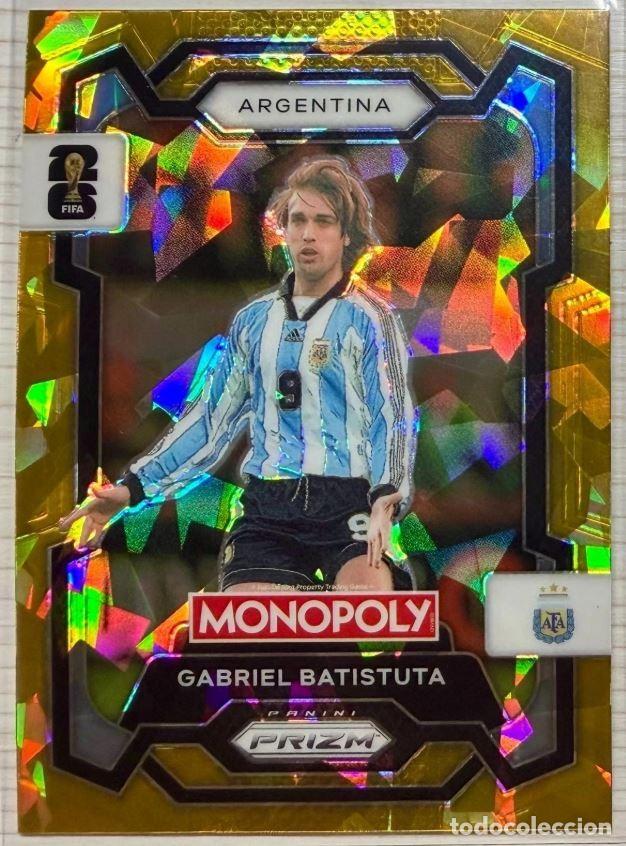 Cromos de F&uacute;tbol: Gabriel Bautista #4 Argentina Gold Cracked Ice Prizm Monopoly Panini FIFA ⚽ World Cup 2026 ⚽