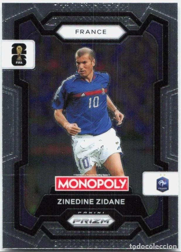 Cromos de F&uacute;tbol: Zinedine Zidane #9 Francia Prizm Monopoly Panini FIFA ⚽ World Cup 2026 ⚽