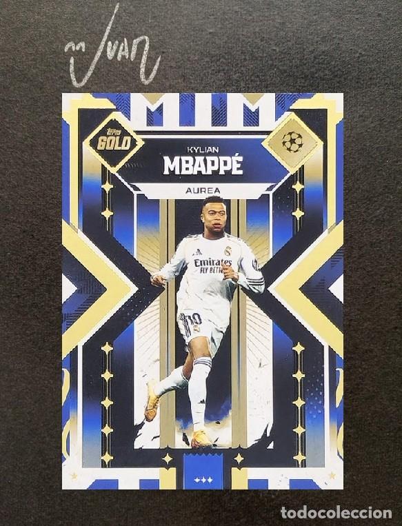 Cromos de F&uacute;tbol: AUREA MBAPPE REAL MADRID FRANCIA ⚽ TOPPS &reg; GOLD UCC UEFA CLUB COMPETITIONS 2025 2026 25 26 NUEVO