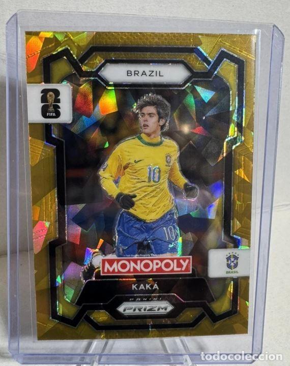Cromos de F&uacute;tbol: Kak&aacute; #19 Brasil Gold Cracked Ice Prizm Monopoly Panini FIFA ⚽ World Cup 2026 ⚽