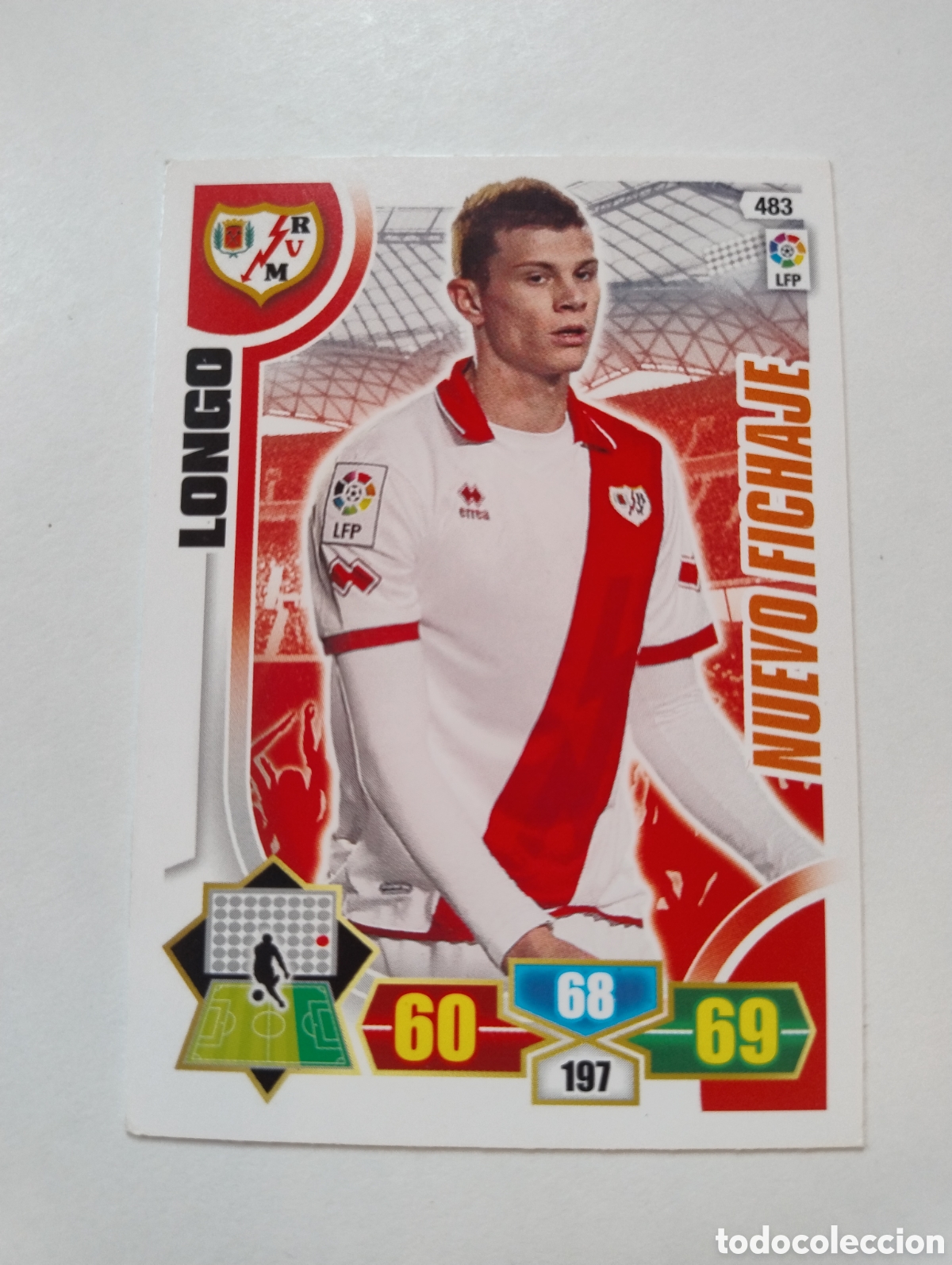 Cromos de F&uacute;tbol: 483 - Longo - Rayo Vallecano - Adrenalyn XL Liga 2013 - 2014 Nuevo Fichaje