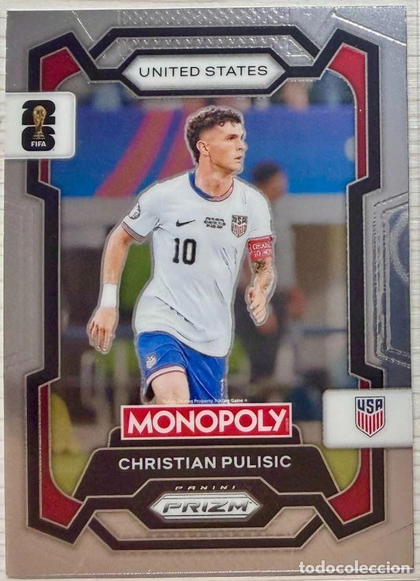 Cromos de F&uacute;tbol: Christian Pulisic #47 Estados Unidos Prizm Monopoly Panini FIFA ⚽ World Cup 2026 ⚽