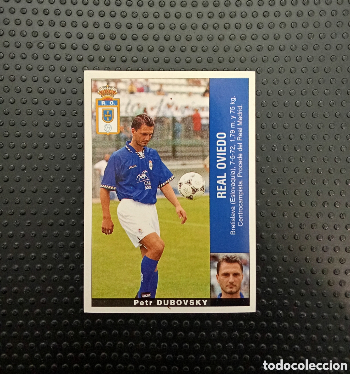 Fu&szlig;ball-Sticker: &Uacute;LTIMO FICHAJE CROMO DUBOVSKY OVIEDO PANINI LIGA 1995 1996 95 96 NUNCA PEGADO