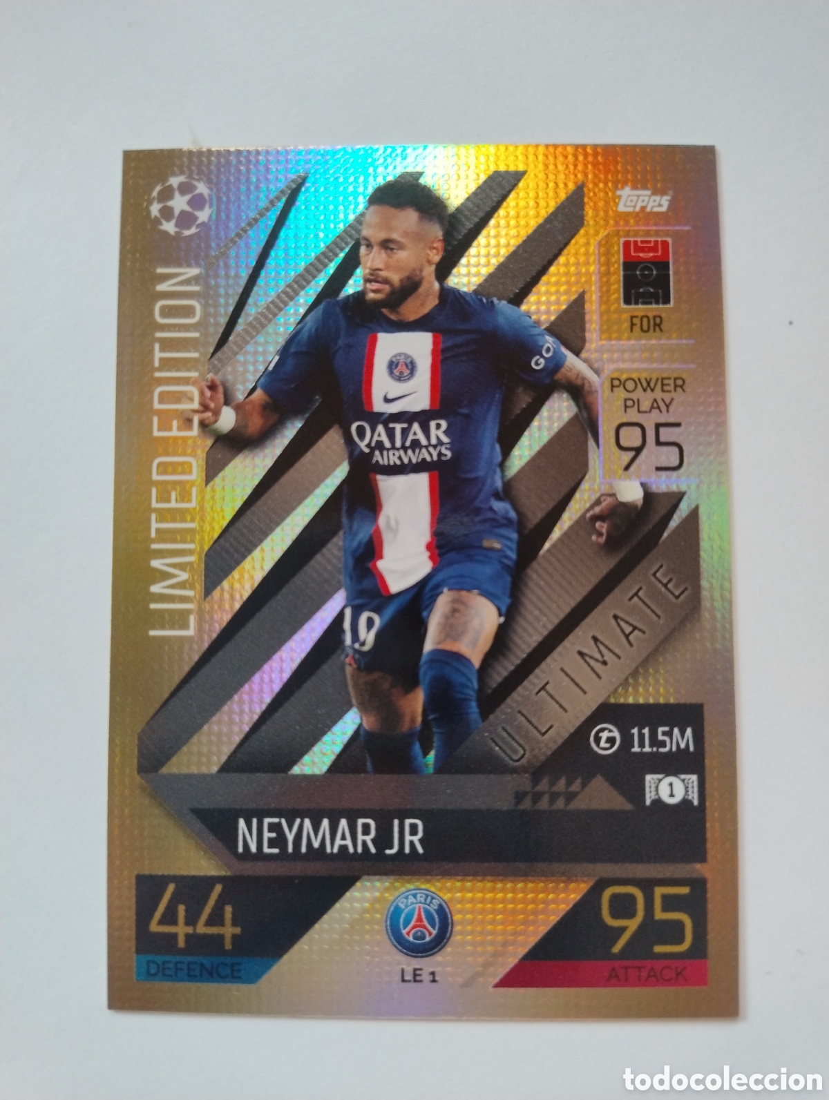 Cromos de F&uacute;tbol: LE 1 - Neymar - PSG - Topps Match Attax Extra 2022 - 2023 Limited Edition