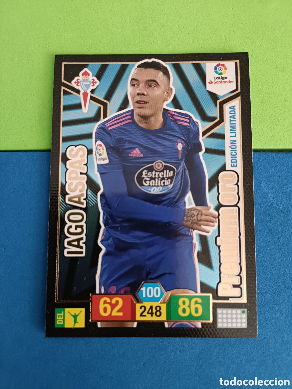 Cromos de F&uacute;tbol: ADRENALYN XL 2018 2019 18 19 Panini - Premium oro Iago Aspas