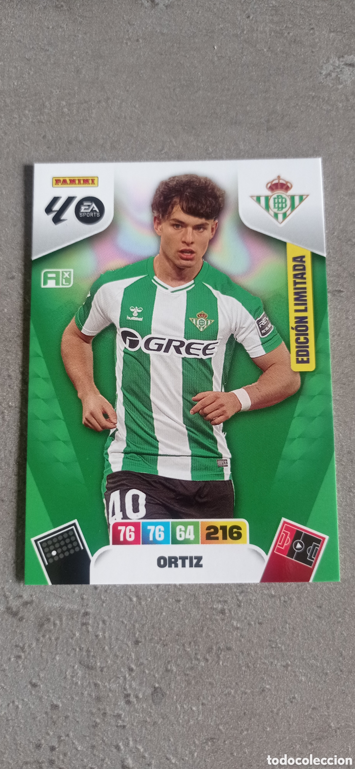 Cromos de F&uacute;tbol: EDICI&Oacute;N LIMITADA ORTIZ REAL BETIS ADRENALYN 2025 2026