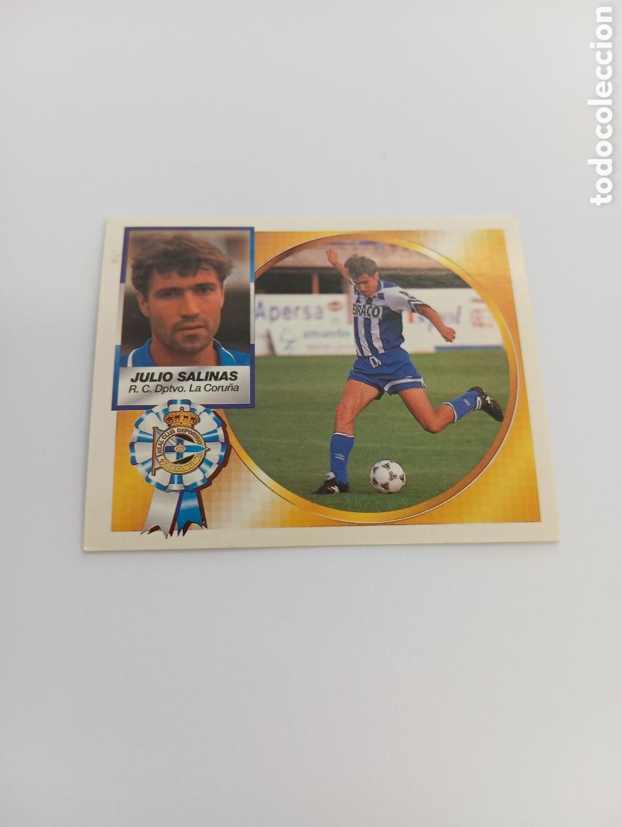 Cartes &agrave; collectionner de Football: FICHAJE 7 JULIO SALINAS Liga Este 1994 1995 NUEVO SIN PEGAR PANINI 94 95