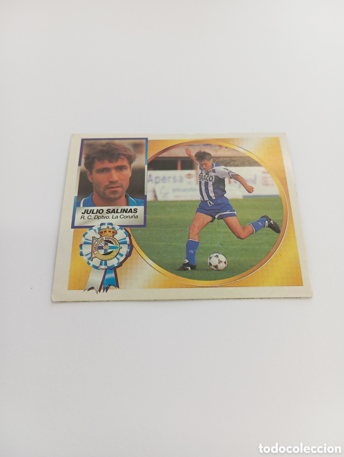 Fu&szlig;ball-Sticker: FICHAJE 7 JULIO SALINAS Liga Este 1994 1995 Recuperado PANINI 94 95