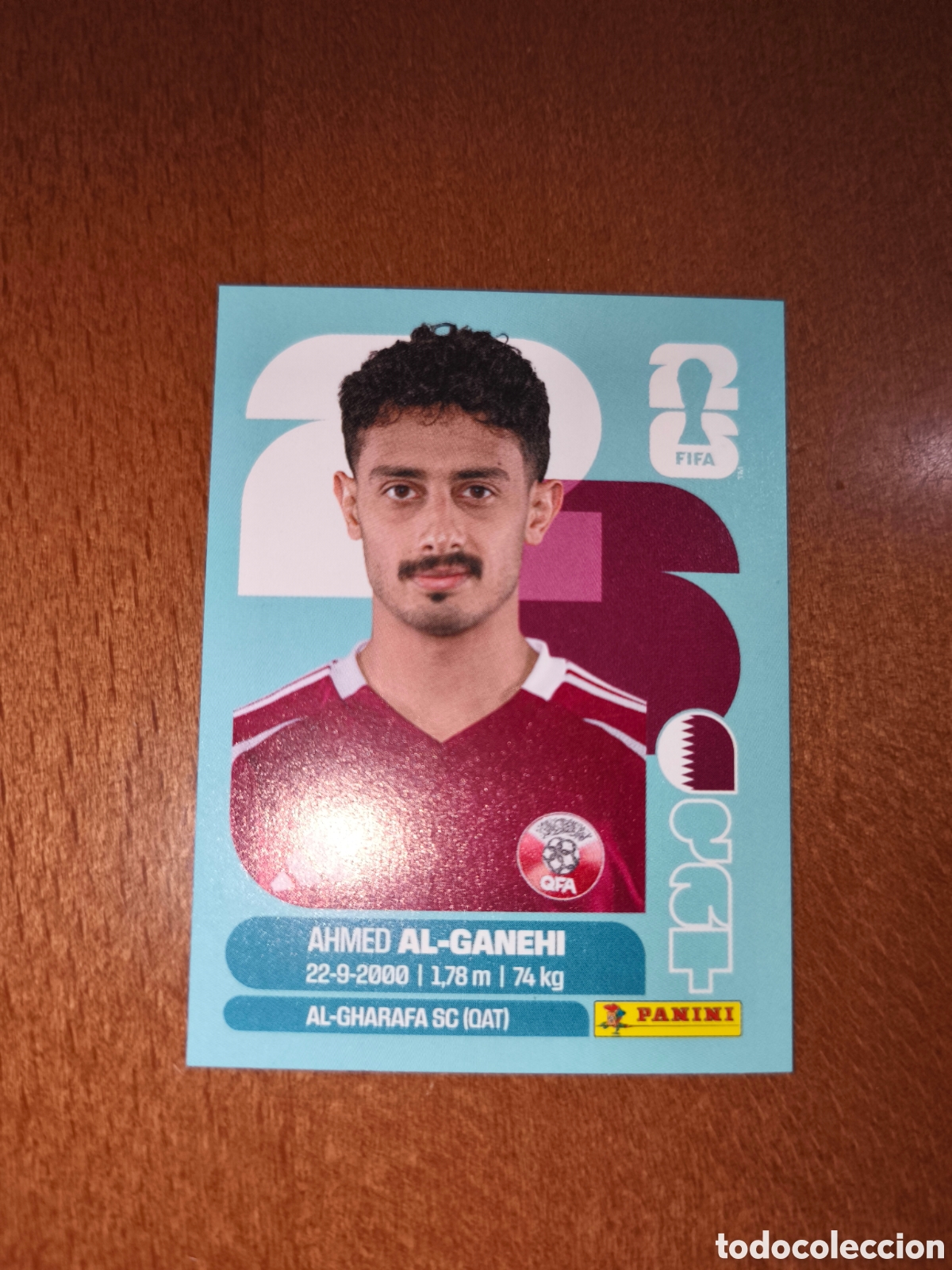 Fu&szlig;ball-Sticker: QAT19 Ahmed Al-Ganehi Fifa World Cup 2026 Catar
