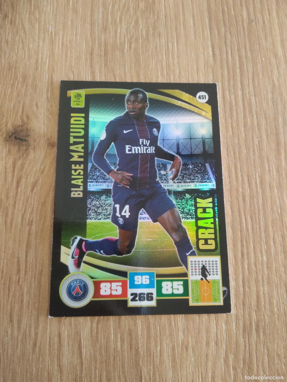 Fu&szlig;ball-Sticker: 451 MATUIDI PSG CROMO FUTBOL PANINI LIGA FRANCIA 2016-2017 FOOT LIGUE 1 ADRENALYN 16-17
