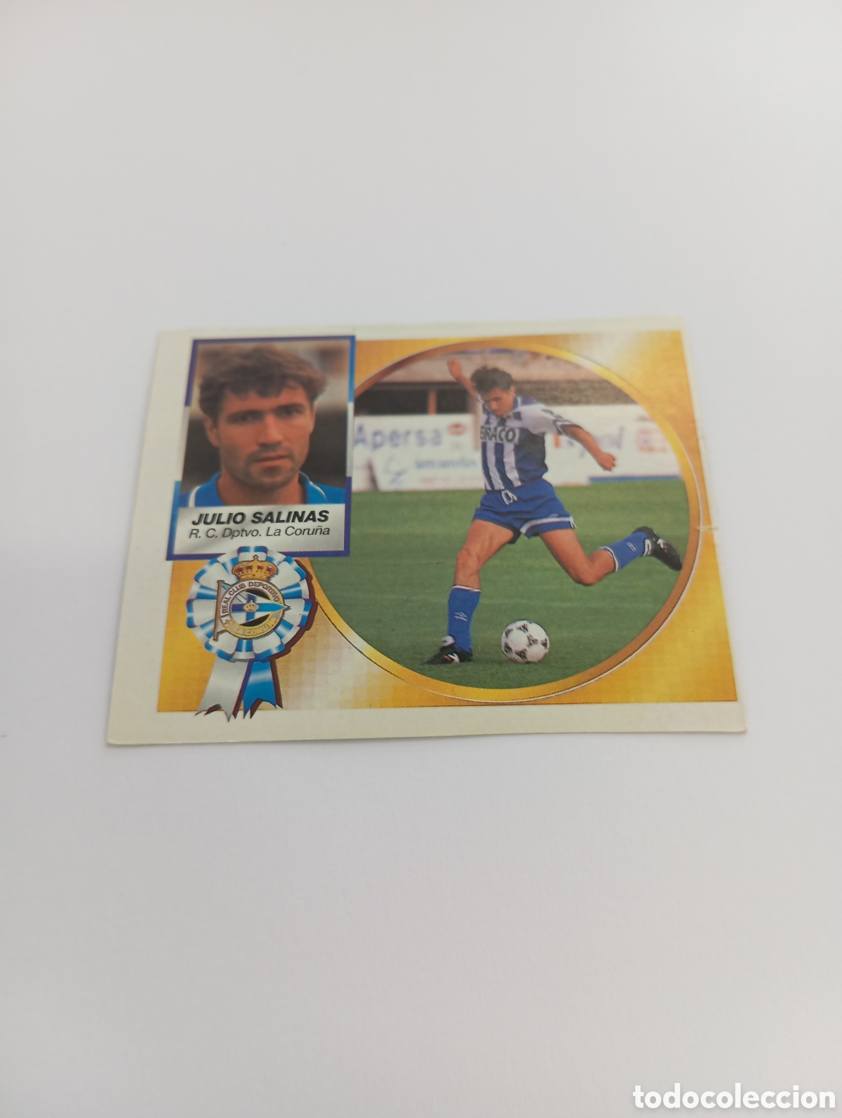 Fu&szlig;ball-Sticker: FICHAJE 7 JULIO SALINAS Liga Este 1994 1995 Recuperado PANINI 94 95