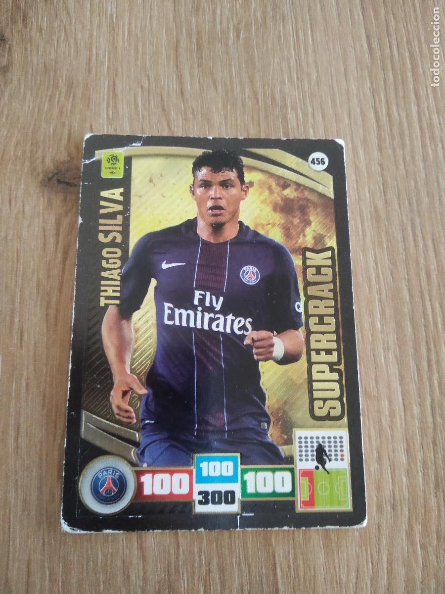 Cromos de Futebol: 456 THIAGO SILVA SUPERCRACK CROMO FUTBOL PANINI LIGA FRANCIA 2016-2017 FOOT LIGUE 1 ADRENALYN 16-17