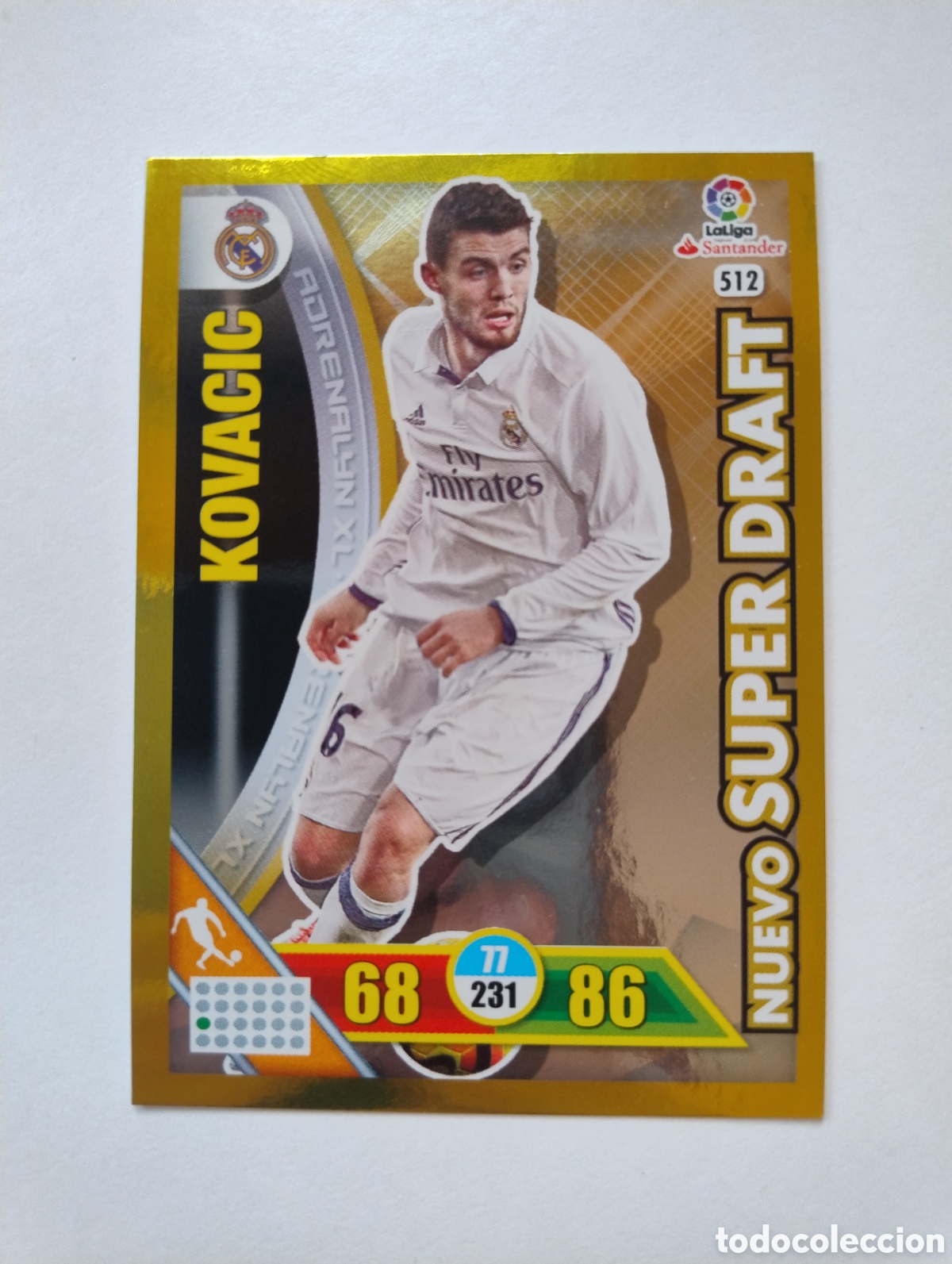 Cartes &agrave; collectionner de Football: 512 - Kovacic - Real Madrid - Adrenalyn XL Liga 2016 - 2017 Nuevo Super Draft