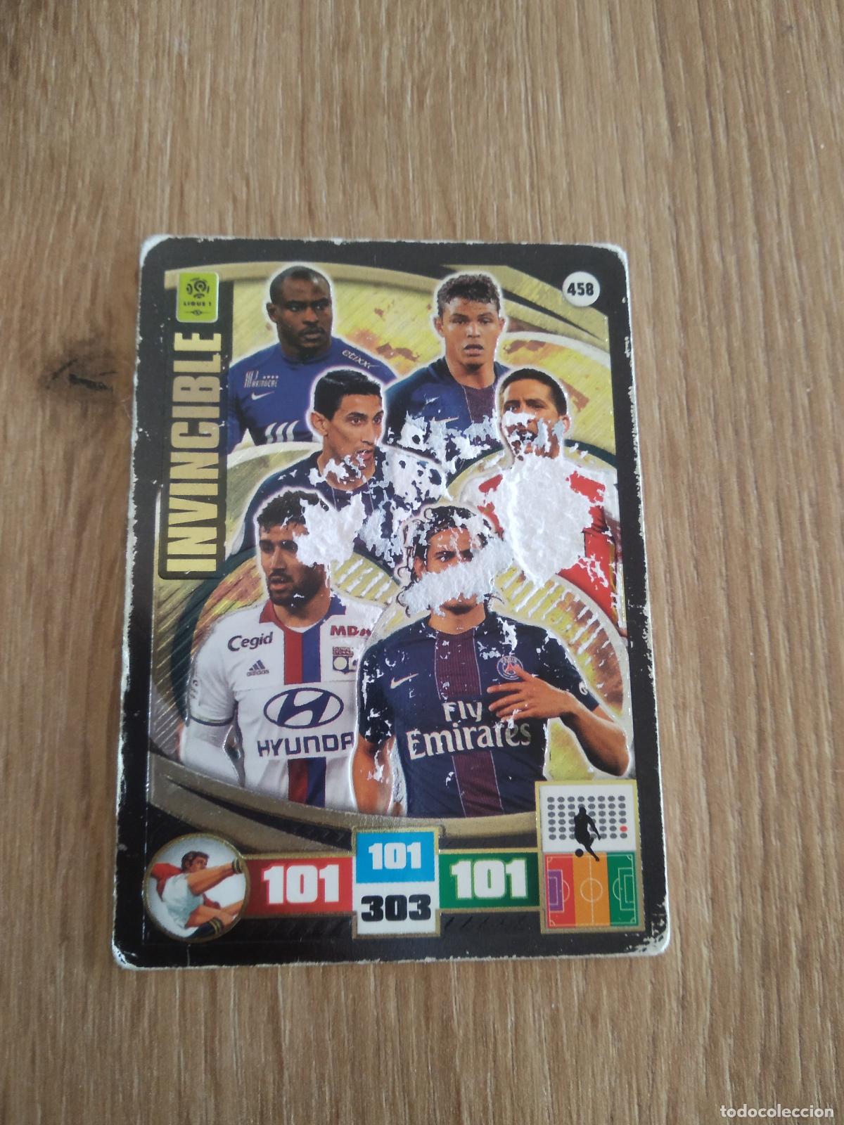 Cromos de F&uacute;tbol: 458 INVINCIBLE DI MARIA CROMO FUTBOL PANINI LIGA FRANCIA 2016-2017 FOOT LIGUE 1 ADRENALYN 16-17