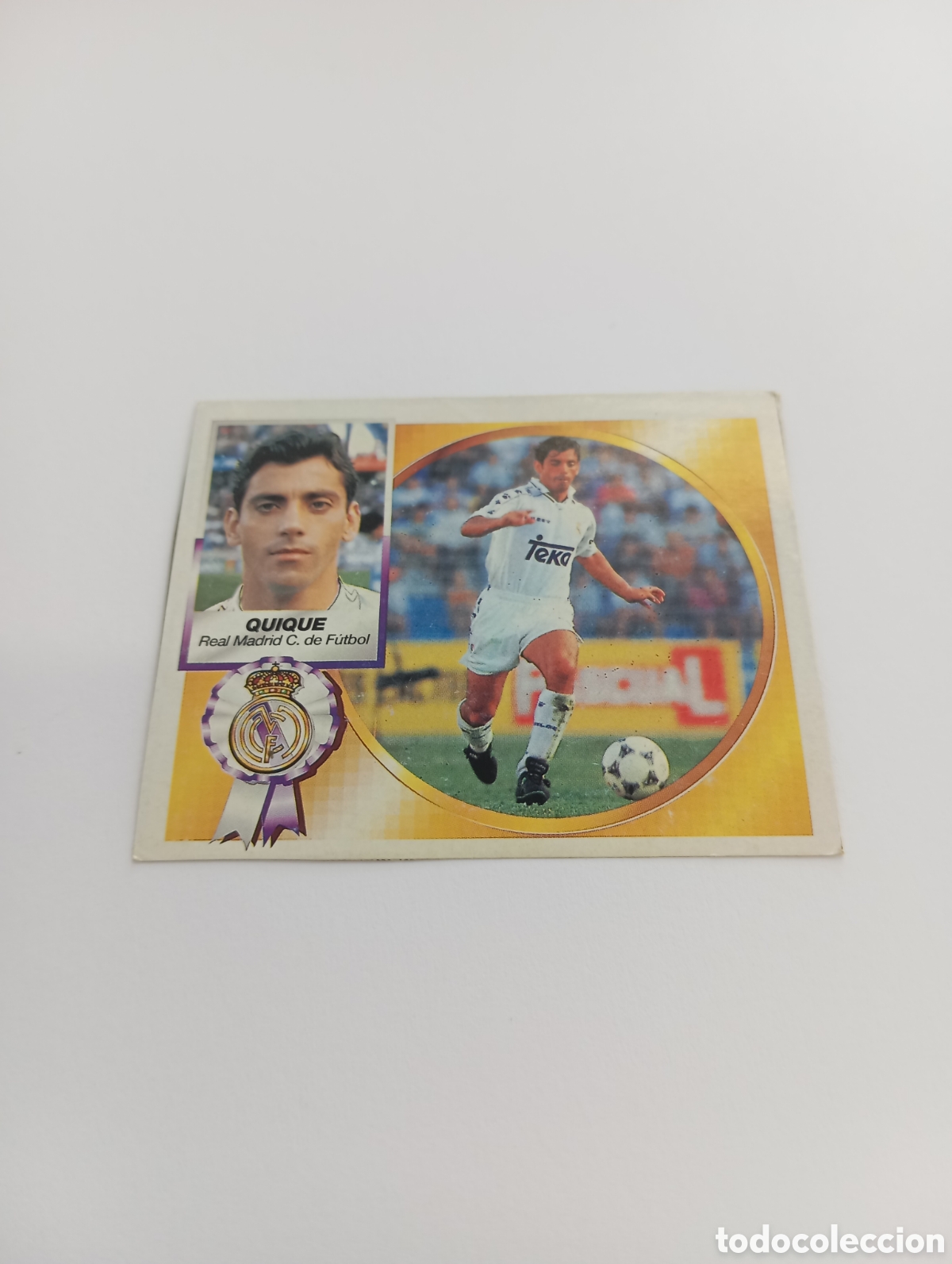Cromos de F&uacute;tbol: FICHAJE 8 QUIQUE Real Madrid Liga Este 1994 1995 NUEVO SIN PEGAR PANINI 94 95
