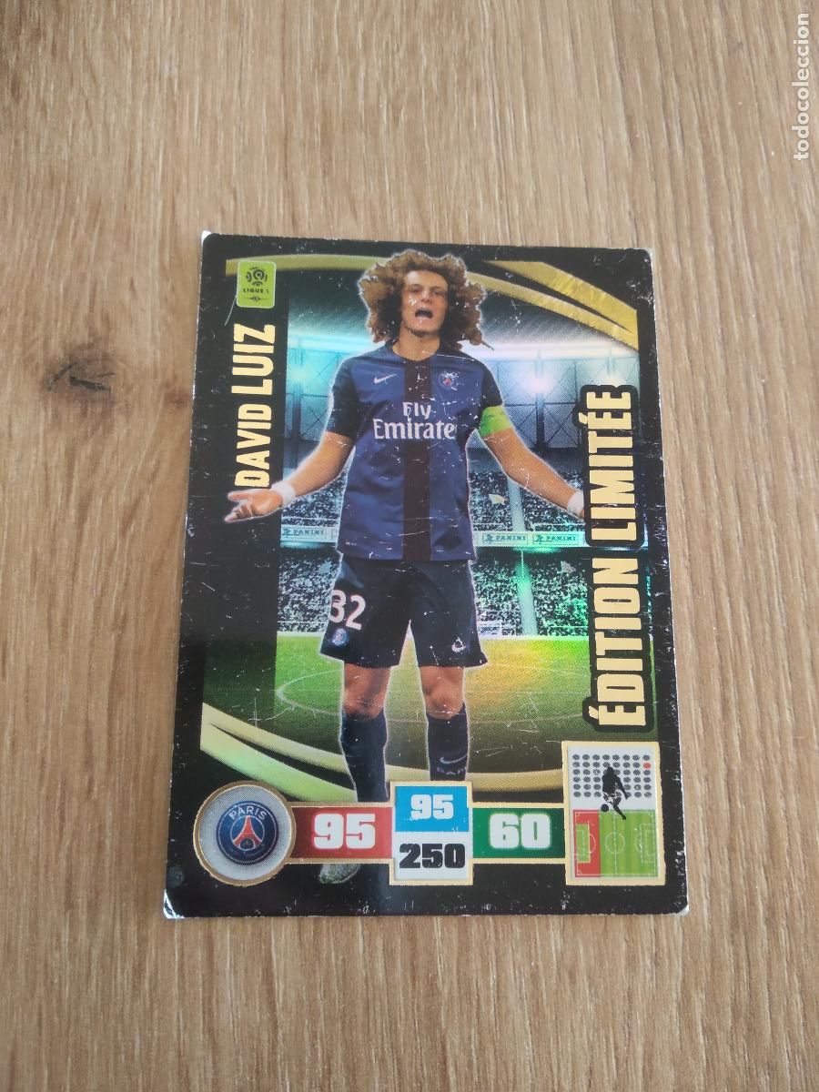 Cromos de F&uacute;tbol: DAVID LUIZ EDICION LIMITADA CROMO FUTBOL PANINI LIGA FRANCIA 2016-2017 FOOT LIGUE 1 ADRENALYN 16-17