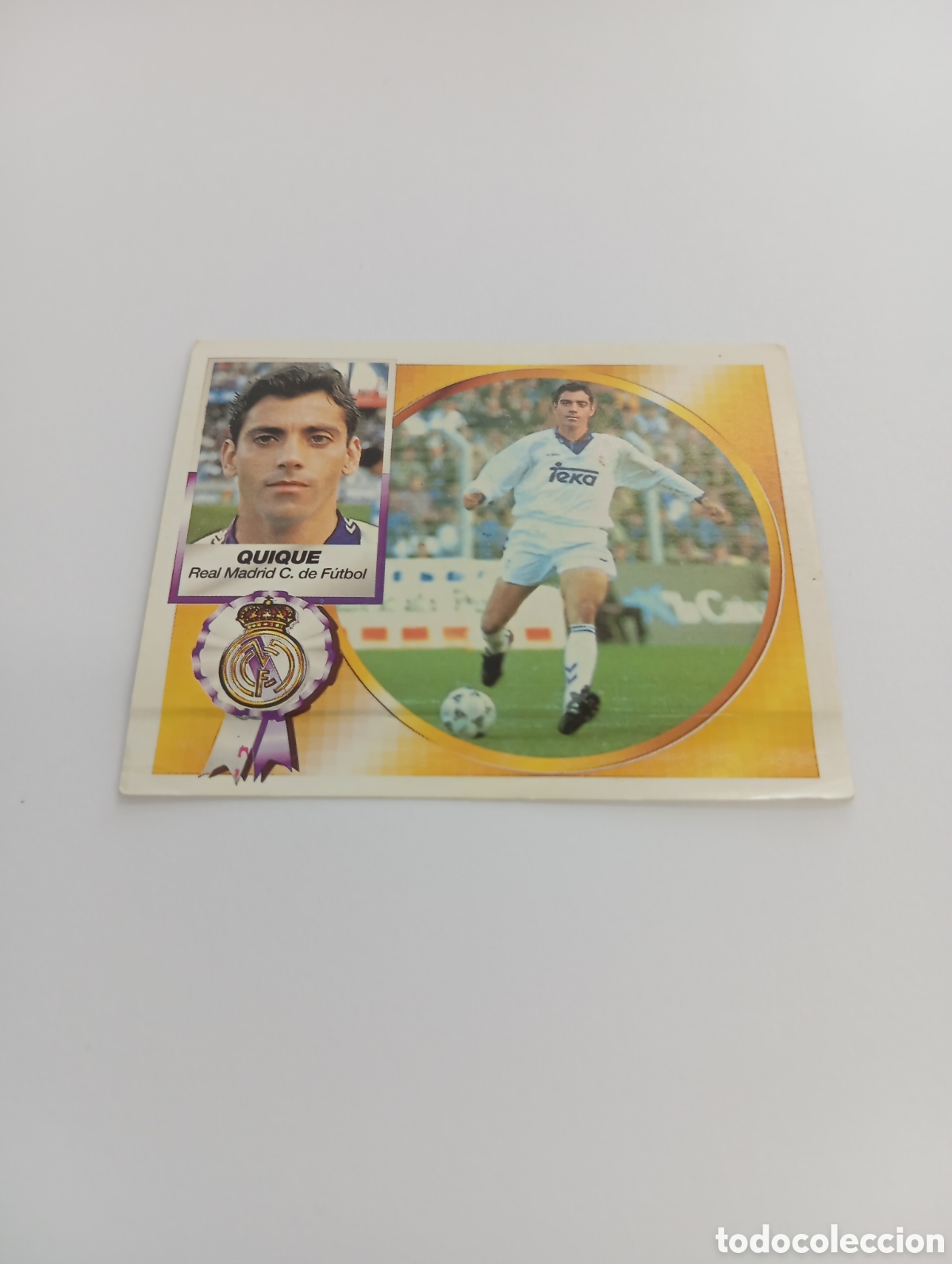 Cromos de f&uacute;tbol: FICHAJE 8 QUIQUE Real Madrid Liga Este 1994 1995 Recuperado PANINI 94 95
