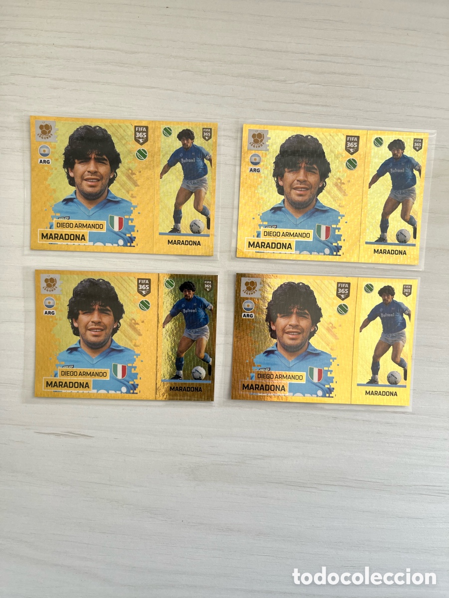 Cromos de F&uacute;tbol: Lote 4 Maradona FIFA 365 463 Napoli Legends N&aacute;poles 2018 2019 18 19