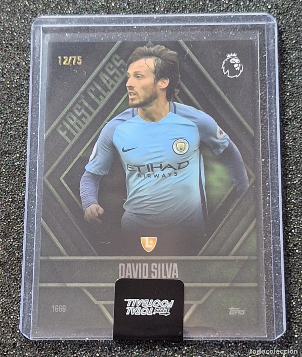 Fu&szlig;ball-Sticker: David Silva Manchester City Topps Total Football 12/75 Green First Class
