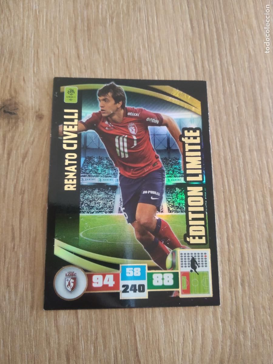Fu&szlig;ball-Sticker: RENATO CIVELLI EDICION LIMITADA CROMO FUTBOL PANINI FRANCIA 2016-2017 FOOT LIGUE 1 ADRENALYN 16-17