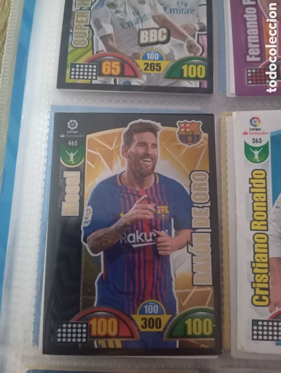 Cromos de f&uacute;tbol: Messi balon de oro adrenalyn 2017 - Foto 1