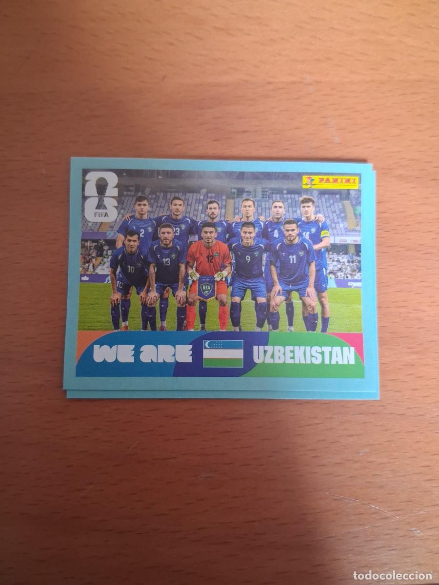 Fu&szlig;ball-Sticker: Fifa World Cup 26 Mundial 2026 UZB 13 Uzbekistan Foto de Equipo Plantilla Alineacion