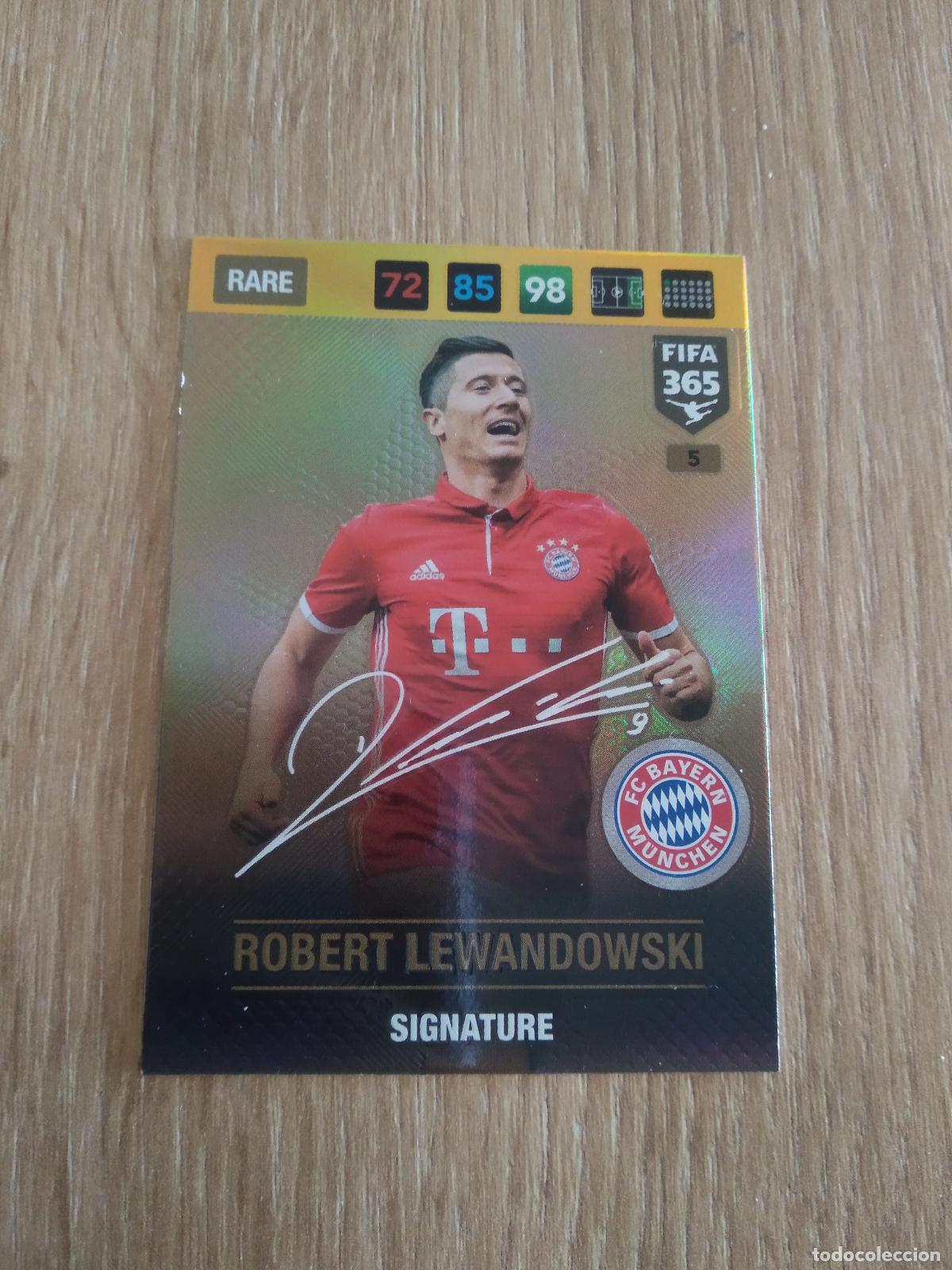 Fu&szlig;ball-Sticker: 5 LEWANDOWSKI BAYERN MUNICH CROMO FUTBOL PANINI ADRENALYN 16-17 FIFA 365 2016-2017
