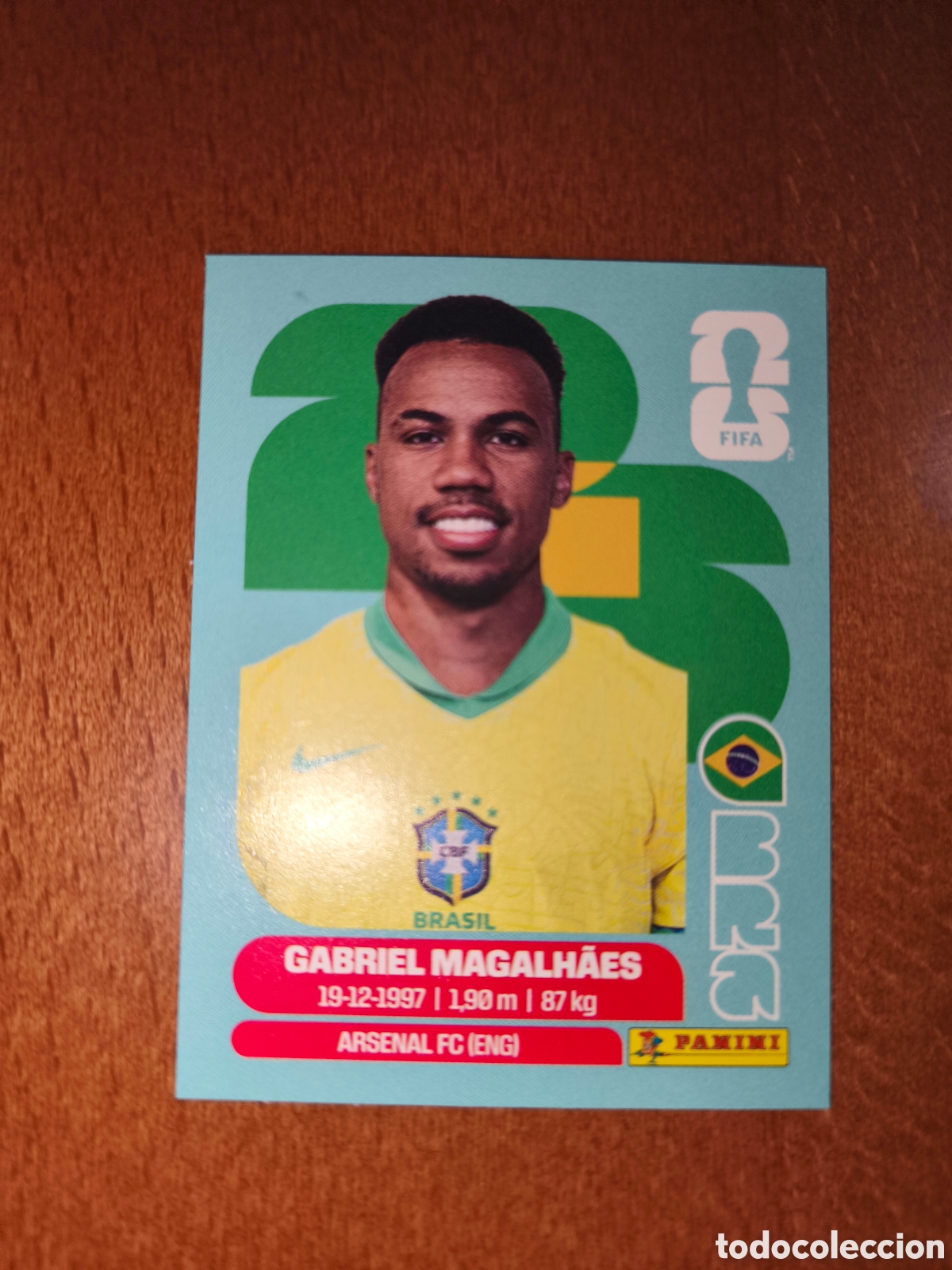 Fu&szlig;ball-Sticker: BRA6 Gabriel Magalhaes BRA 6 Fifa World Cup 2026 Brasil