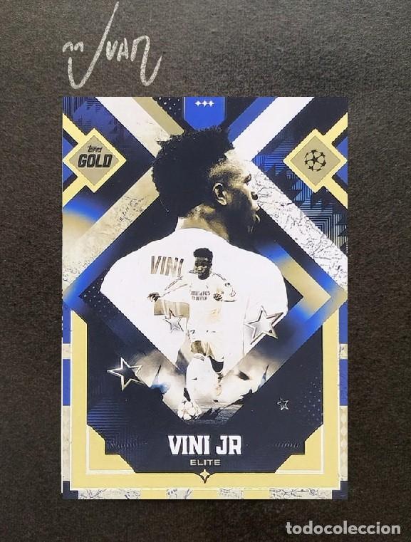 Cromos de F&uacute;tbol: ELITE VINI JR REAL MADRID BRASIL ⚽ TOPPS &reg; GOLD UCC UEFA CLUB COMPETITIONS 2025 2026 25 26 NUEVO