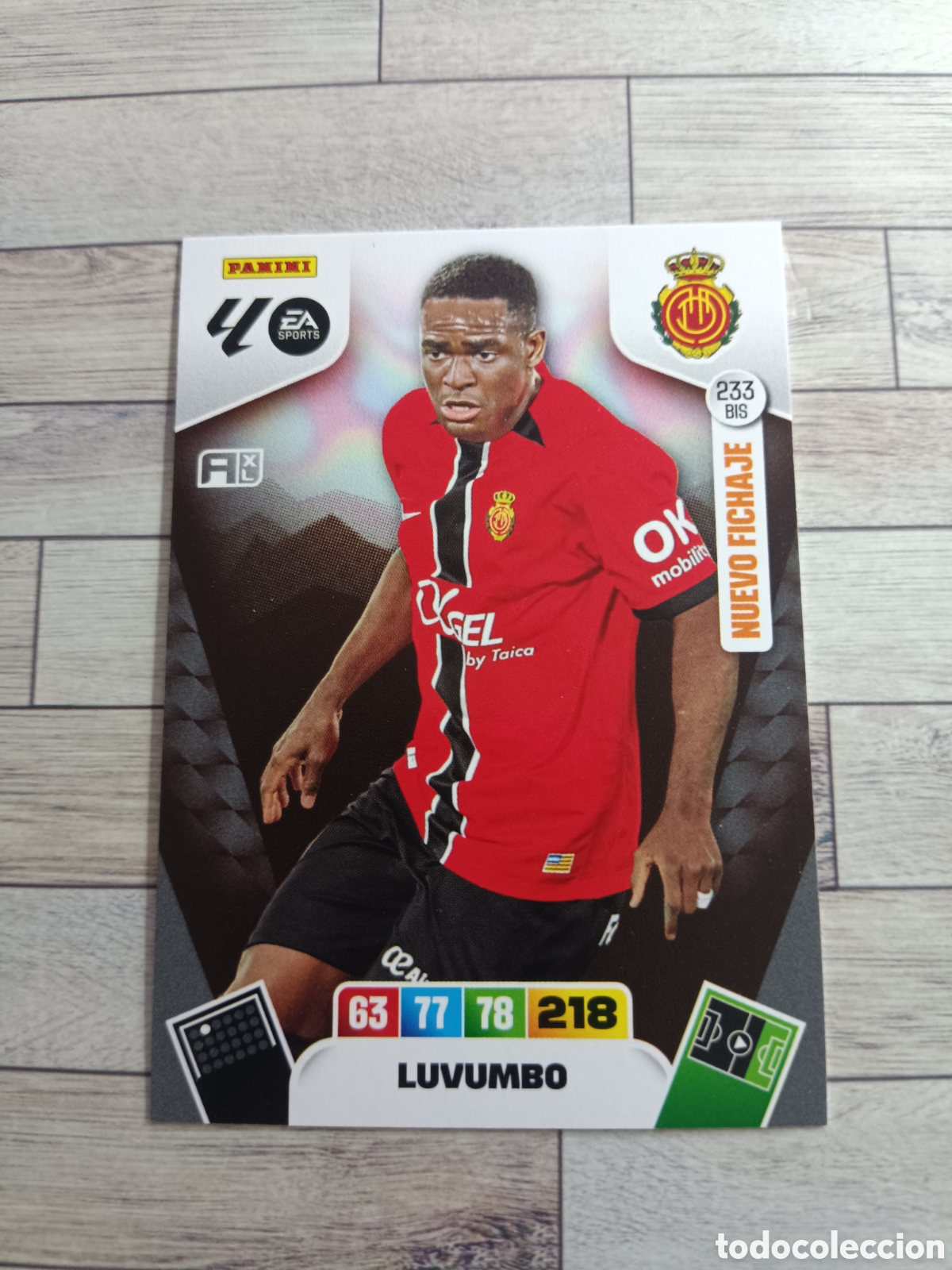 Cromos de F&uacute;tbol: 233 BIS LUVUMBO NUEVO FICHAJE MALLORCA ADRENALYN XL 2025 2026 PANINI 25 26