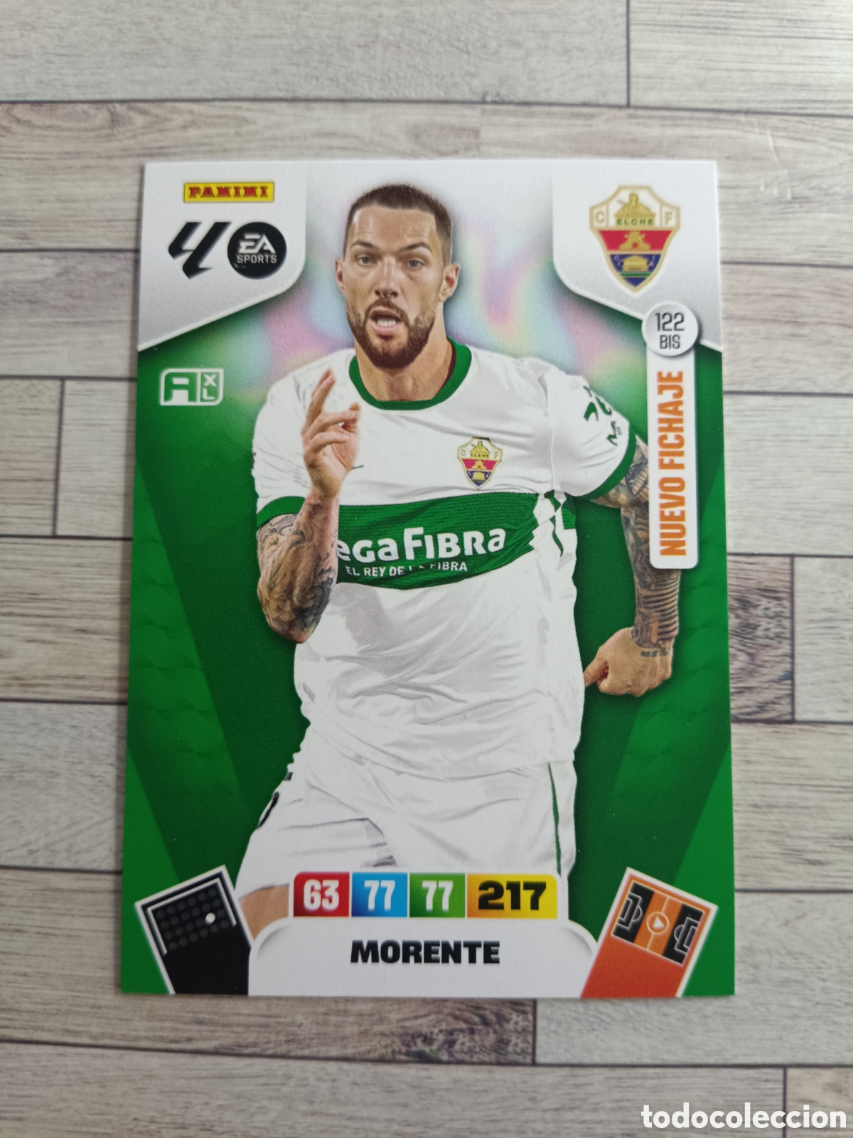 Cartes &agrave; collectionner de Football: 122 BIS MORENTE ELCHE NUEVO FICHAJE ADRENALYN XL 2025 2026 PANINI 25 26