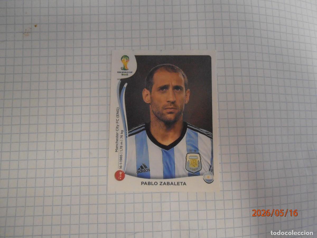 Figurine di Calcio: Pablo Zabaleta - 415- Argentina Mundial 2014