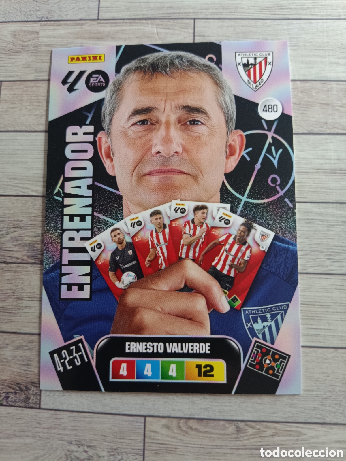 Cromos de F&uacute;tbol: 480 ERNESTO VALVERDE ENTRENADOR ATHLETIC DE BILBAO ADRENALYN XL 2025 2026 PANINI 25 26