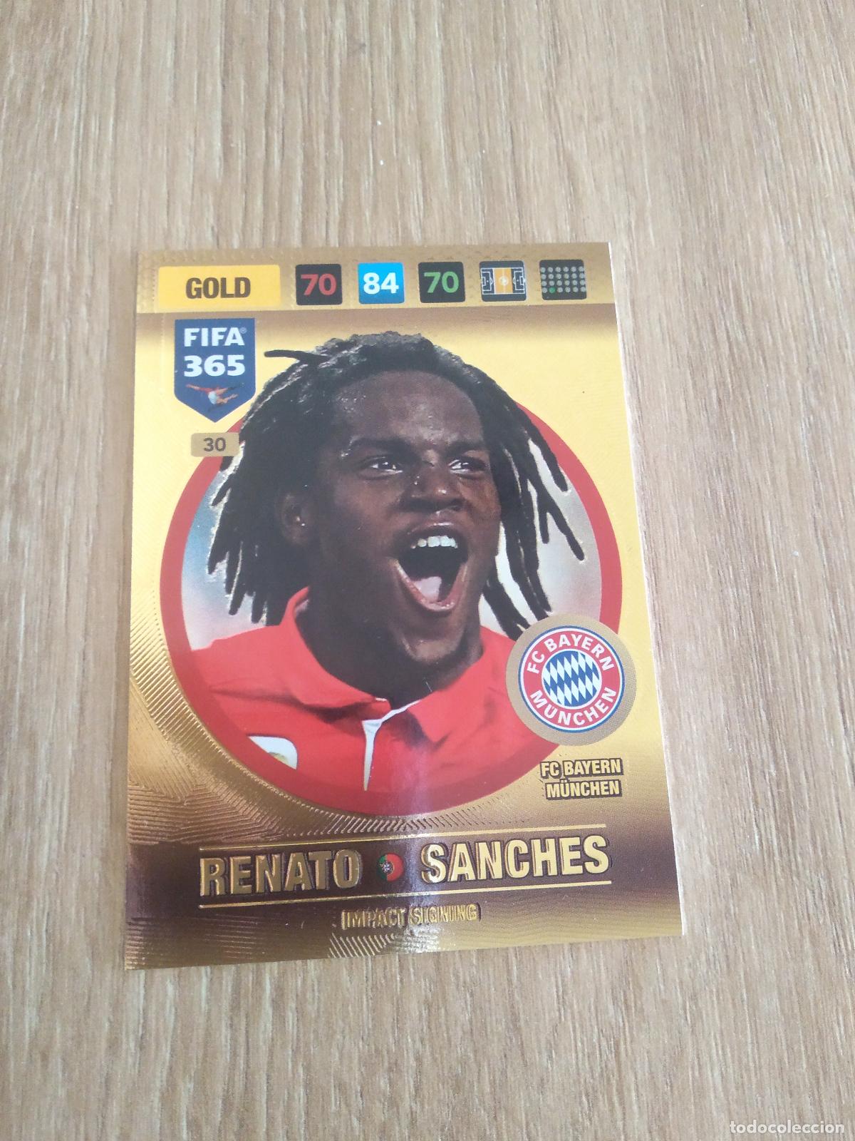 Cromos de F&uacute;tbol: 30 RENATO SANCHES BAYERN MUNICH CROMO FUTBOL PANINI ADRENALYN 16-17 FIFA 365 2016-2017