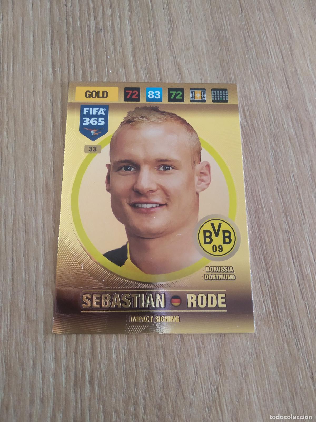 Cromos de F&uacute;tbol: 33 SEBASTIAN RODE BORUSSIA DORTMUND CROMO FUTBOL PANINI ADRENALYN 16-17 FIFA 365 2016-2017