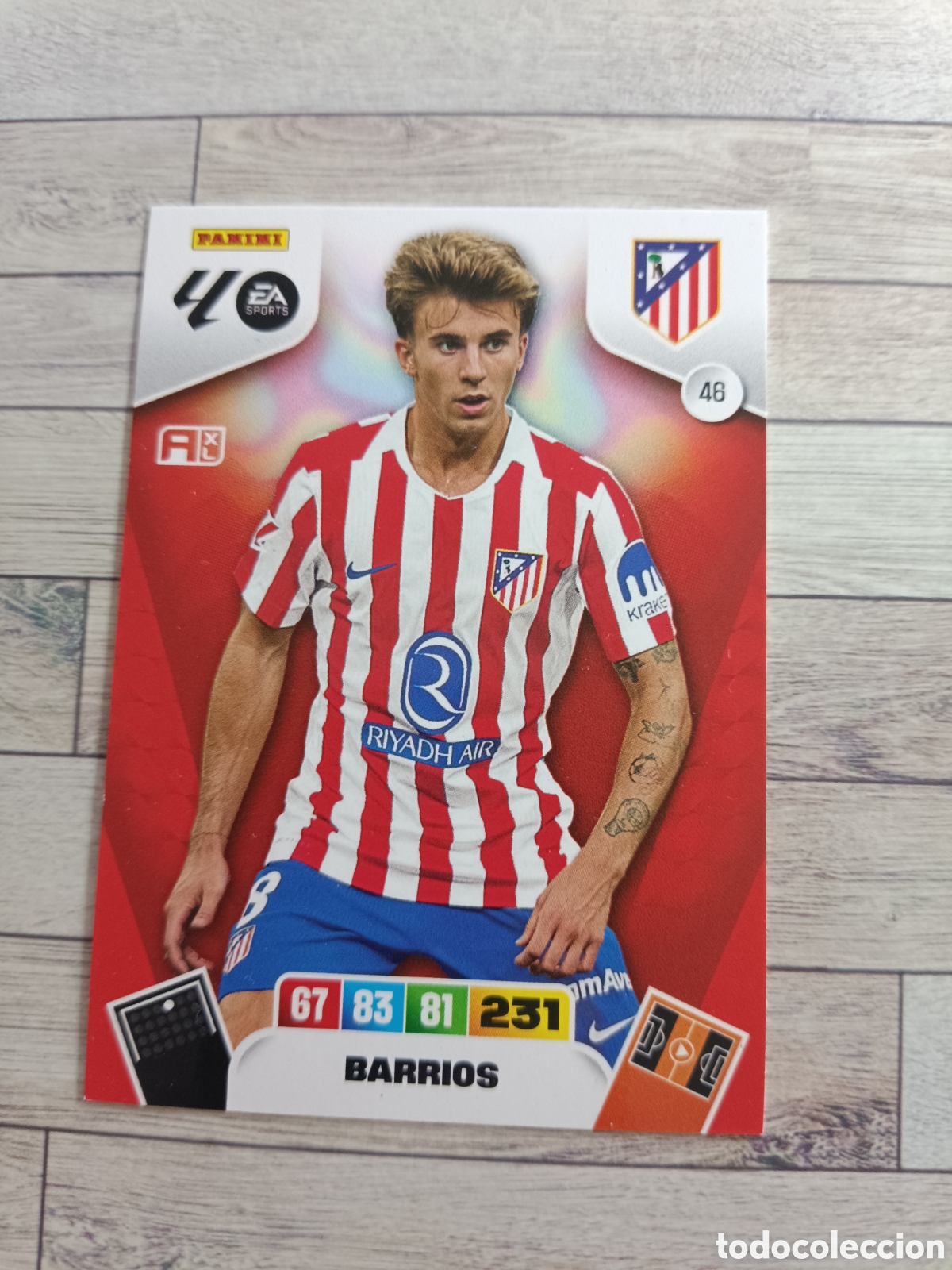 Cromos de F&uacute;tbol: 46 BARRIOS ATLETICO DE MADRID ADRENALYN XL 2025 2026 PANINI 25 26