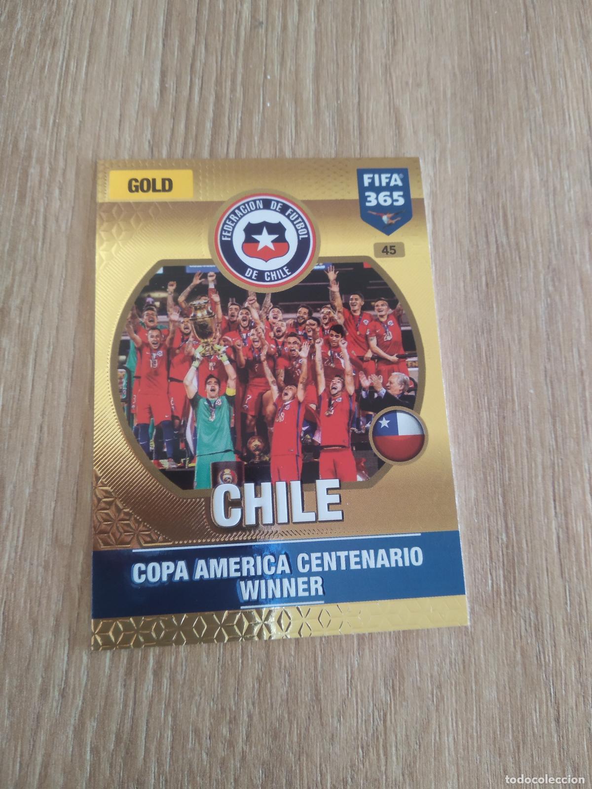 Fu&szlig;ball-Sticker: 45 CHILE COPA AMERICA CENTENARIO WINNER CROMO FUTBOL PANINI ADRENALYN 16-17 FIFA 365 2016-2017