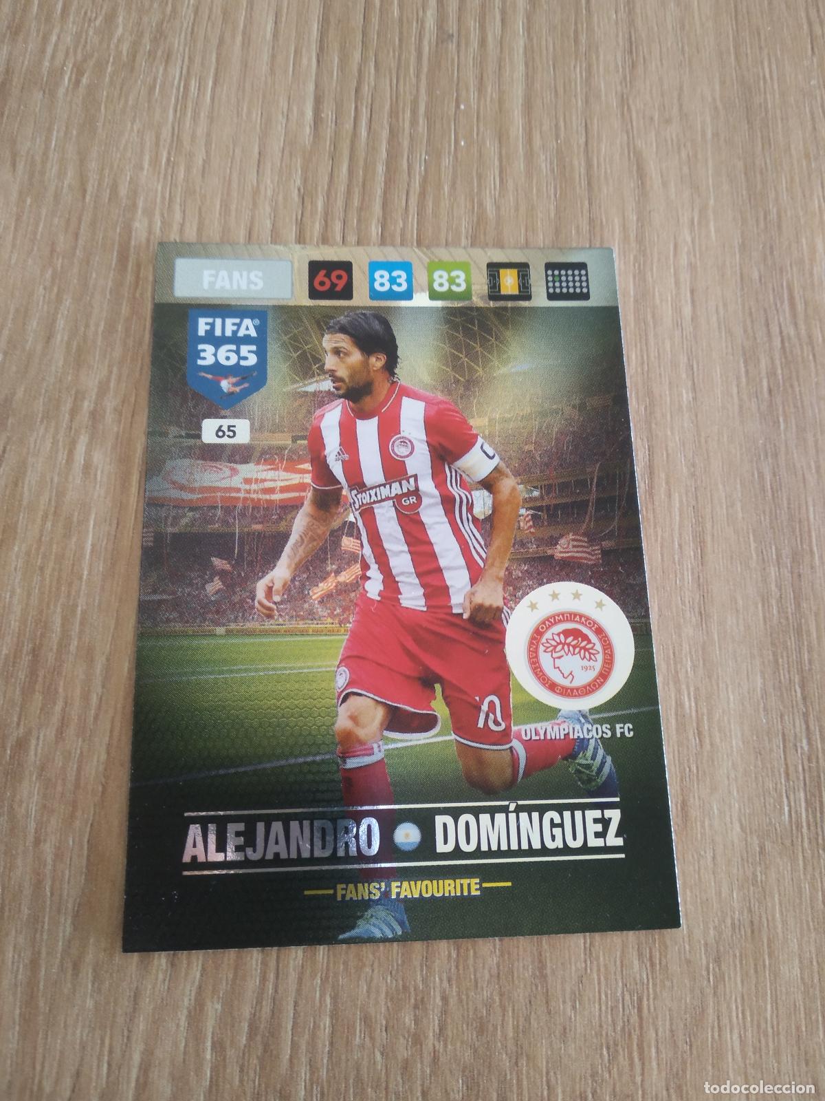 Cromos de Futebol: 65 ALEJANDRO DOMINGUEZ OLYMPIACOS CROMO FUTBOL PANINI ADRENALYN 16-17 FIFA 365 2016-2017
