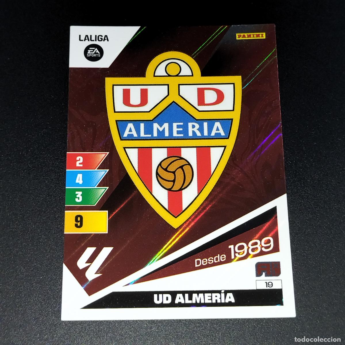 Cromos de F&uacute;tbol: 19 ESCUDO LOGO ALMERIA CROMOS ADRENALYN XL LALIGA CARD 2023 2024 23 24 PANINI