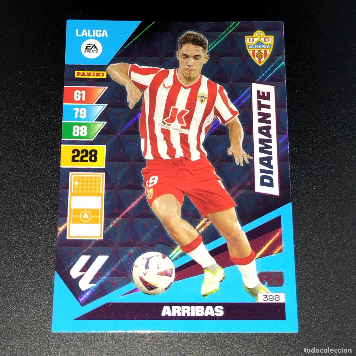 Cromos de F&uacute;tbol: 398 ARRIBAS DIAMANTE ALMERIA CROMOS ADRENALYN XL LALIGA CARD 2023 2024 23 24 PANINI