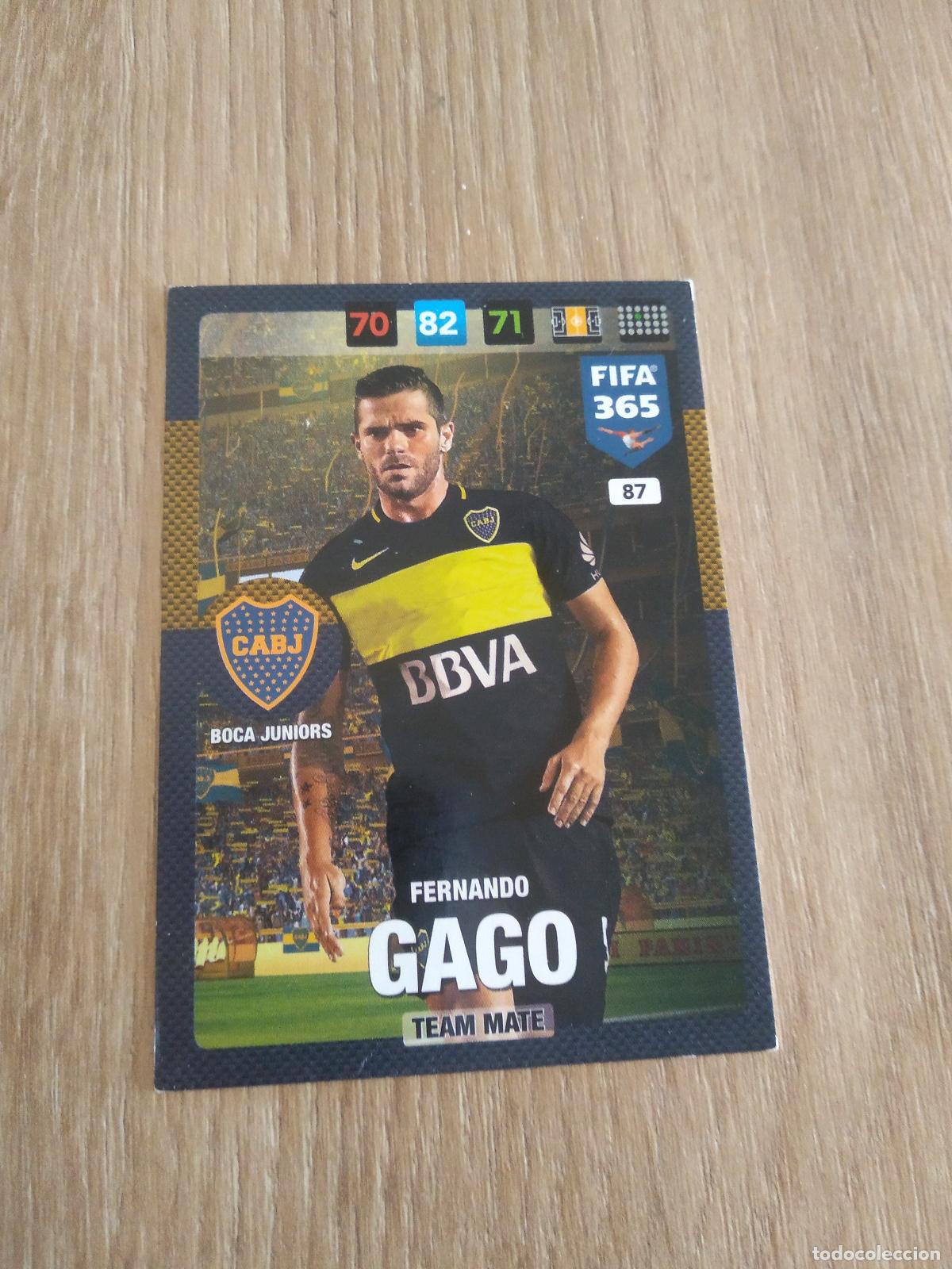 Cromos de F&uacute;tbol: 87 GAGO BOCA JUNIORS CROMO FUTBOL PANINI ADRENALYN 16-17 FIFA 365 2016-2017