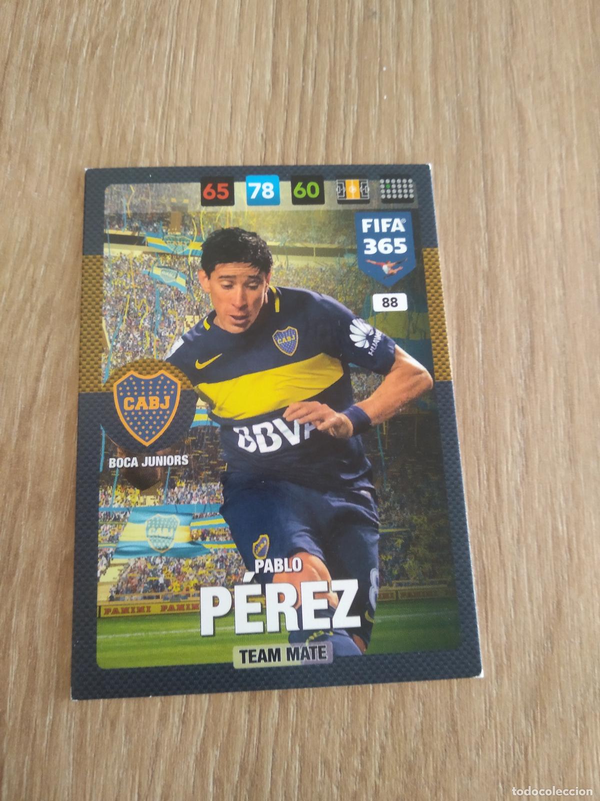 Cromos de F&uacute;tbol: 88 PABLO PEREZ BOCA JUNIORS CROMO FUTBOL PANINI ADRENALYN 16-17 FIFA 365 2016-2017