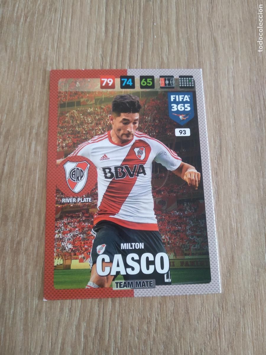 Cromos de F&uacute;tbol: 93 MILTON CASCO RIVER PLATE CROMO FUTBOL PANINI ADRENALYN 16-17 FIFA 365 2016-2017